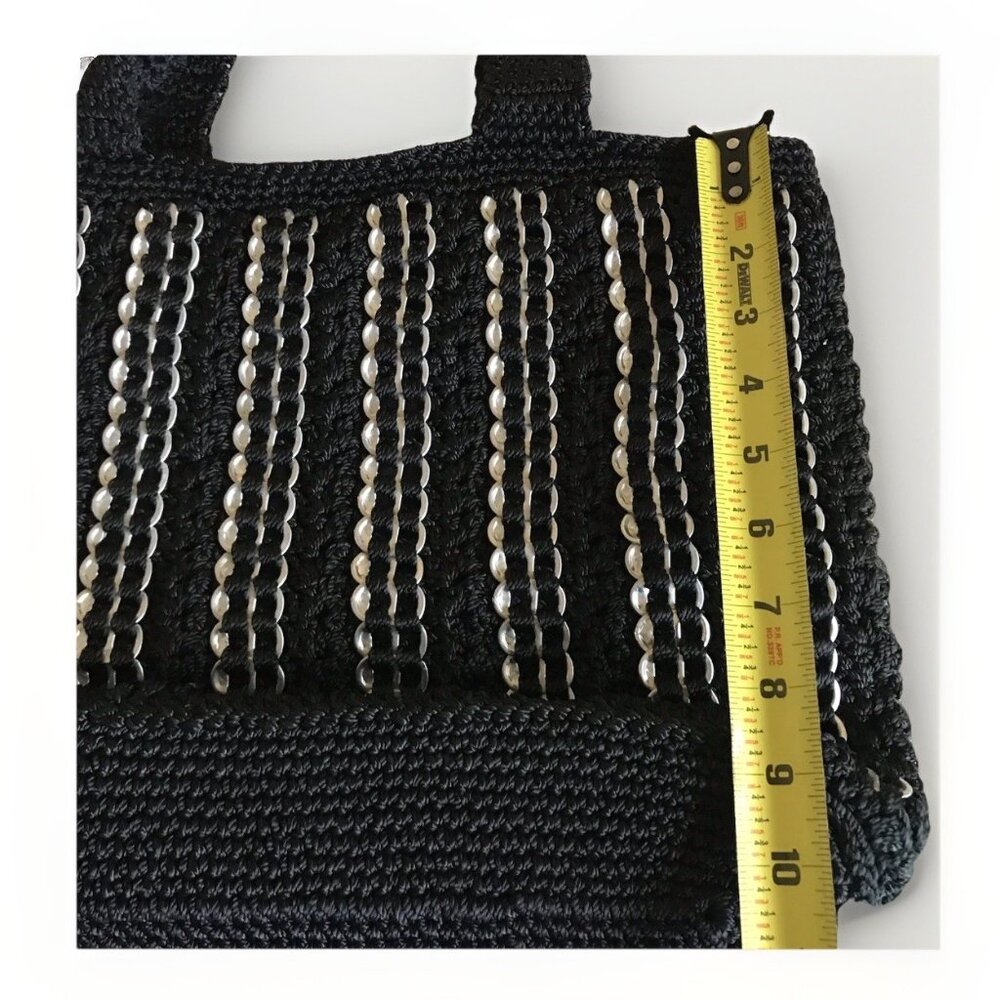 Crochet/Woven Recycled Soda Pop Can Tab Large Tote Bag Boho Festival - Picture 6 of 6